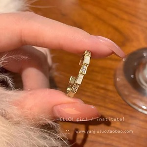 Anelli di gioielli di lusso squisiti per le donne, collezione di moda placcata in oro 18k, anello di zircone regolabile - Product Image 6