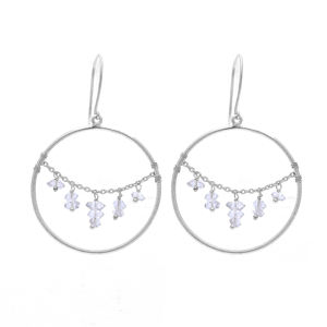 Best Quality Solid 925 <b>Sterling</b> <b>Silver</b> Herkimer Diamond Hook Earrings Designer Earring Gold Plated Handmade Fashion Jewelry - Product Image 4