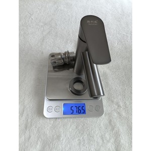 Stainless Steel Gunmetal Washbasin Faucet Single Handle Ceramic Valve 25 In Height <b>Hot</b> <b>Cold</b> Water Mixing - Product Image 5