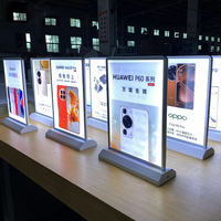 Boîtes lumineuses publicitaires personnalisées rechargeables, porte-menus de restaurant, présentoir de table pour bar et magasin, panneau lumineux LED mince