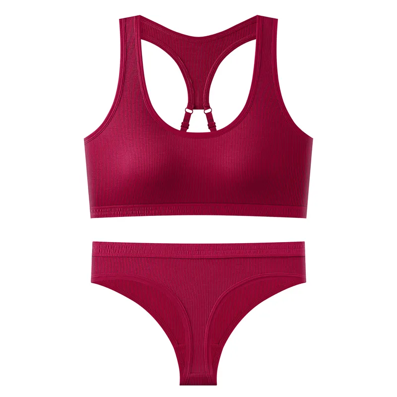 All'ingrosso della fabbrica reggiseno Sexy senza soluzione di continuità traspirante signora sport yoga intimo reggiseno e set da festa per le donne set di reggiseno