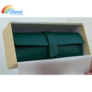 Eco-friendly <b>watch</b> box Water resistant perfume box Custom logo gift packaging Leather insert <b>watch</b> <b>case</b> - Product Image 5