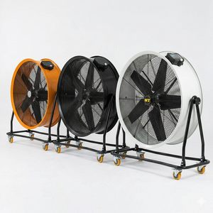 Ventilador Industrial de Tambor de 24 Pulgadas, Motor DC WYFJ-SY600, Móvil, Bajo Ruido, para Taller, <span class=keywords><strong>El</strong></span>éctrico, Metálico, Axial, de Piso - Product Image 2