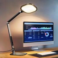 Lampe de bureau LED en métal, température de couleur réglable, pour la maison et le bureau, 15W, éclairage d'ordinateur, CRI>95, minuterie à mémoire, 1200LM