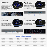Dual-Mode P6 A500 Hud Speedometer OBD2+GPS Sistem Ganda Tampilan Head Up Pintar Resolusi Tinggi Tanpa Penundaan Aksesori Mobil