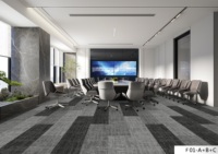 Carrelage de moquette en nylon PVC moderne 50*50 pour bureaux commerciaux, ignifuge et antistatique avec fonction amortissante pour usage domestique