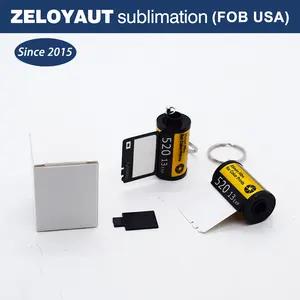 FOB USA Only Love Memory Film Keychains-10 Photos Sublimation Film Memory Keychain Blanks PET Camera Roll Gift Anniversary Gifts