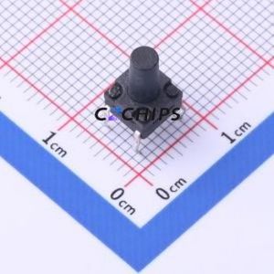 TS-KG10G-BB100F Tactile Switch Through hole Component (THT) Switch Single Pole Single Throw Round Button 2.5N Through Hole - Product Image 1