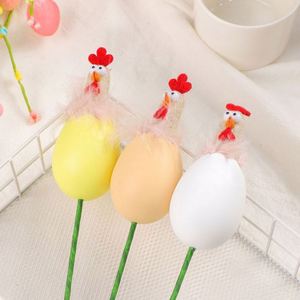 <b>Easter</b> Animal Cuttings 13.7in Artificial Hen Chick Turkey Picks with Eggs Flower Pick Spring Vase Filler <b>Ornament</b> for Home Party - Product Image 6