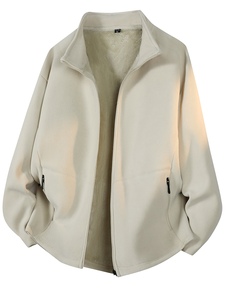 Veste polaire double face personnalisable, col montant, coupe-vent, fermeture éclair, manteau d'hiver chaud décontracté, unisexe, thermique 3-en-1 - Product Image 1
