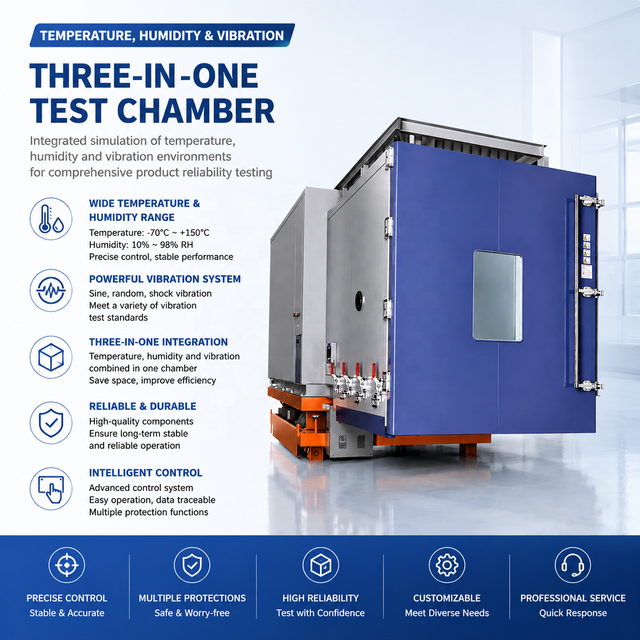 Temperature Humidity Vibration Combined Tester Environmental Vibration Test Machine Vibration Climatic Combined Test Chamber