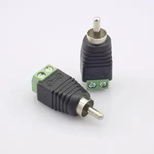 100 pz connettore Coax Cat5 anca connettore maschio Coax AV adattatore bn UTP Video Balun connettore fotocamera RCA spina L19