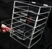 Organisateur de maquillage transparent en acrylique, tiroirs de rangement cosmétique, boîte à bijoux