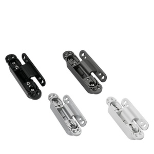 Charnière de meuble dissimulée en alliage de zinc et acier inoxydable, design minimaliste, installation encastrée, charnière à ouverture réglable 130° - Product Image 1