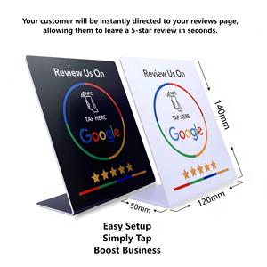 Carte NFC personnalisée en PVC, support intelligent pour paiement sans contact, code QR, mini-étiquette pour avis Google, gestion <span class=keywords><strong>de</strong></span> la réputation commerciale, TikTok - Product Image 4