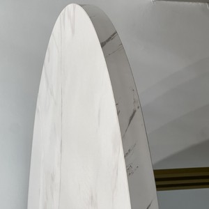 Mesa de centro de lujo con ventana panorámica de mármol, mesa pequeña redonda estilo nórdico para alféizar de ventana, mesa baja tipo tatami, mesa pequeña moderna y sencilla - Product Image 2