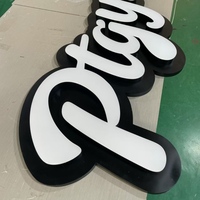 Lettres en relief 3D personnalisées en acier inoxydable avec éclairage LED pour intérieur, enseigne lumineuse pour salle de sport, club de fitness, réception, signalétique murale LED