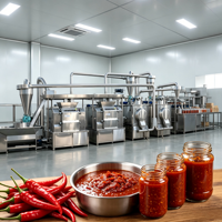 Ligne de production de sauces à température contrôlée intelligente, équipement de production de sauces piquantes et tomates stérilisées par ébullition
