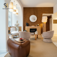 Solutions d'aménagement commercial pour projets hôteliers : Ensembles de mobilier de hall moderne sur mesure, fauteuils, tables basses en bois massif