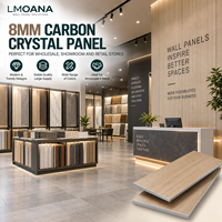 Panneau mural intérieur en cristal de carbone de 8 mm pour salles d'exposition, magasins de détail et projets de vente en gros de matériaux de construction