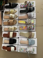 Sandales Plates pour Femmes, Mode d'Été, Grande Taille, Chaussons de Plage, Modèles Assortis, Vente en Gros Usine