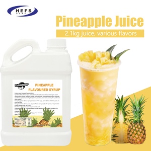 Ingrédients liquides de sirop aromatisé aux fruits concentrés de jus d'ananas pour le thé à bulles Smoothie Slush thé fruité pour les magasins de thé au lait - Product Image 2