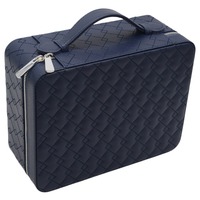 Boîtes de rangement en cuir Pu avec Logo personnalisé, coffret de voyage pour bijoux