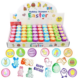 hot sale products 10 styles easter Stamp children toy with Photosensitive Seal Self Inking Stamp for kids