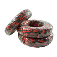 Cable Flexible de Par Trenzado RVS, Tamaños 2x0.75, 2x1.0, 2x1.5, Núcleo Trenzado Rojo y Negro para Cableado de Sistemas PA, Fácil Instalación en Conductos