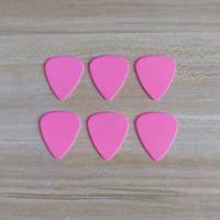 200 pièces de haute qualité couleur rose Derlin guitare médiators forme Standard blanc Delrin Plectre sans Logo 0.8mm