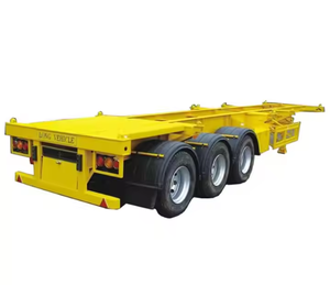 Nieuwe 3-assige Dock Skelet Oplegger Stalen Container Transporteur Met 12r22.5 Band 40 Ton Max Laadvermogen Truck Trailers - Product Image 1
