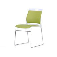 Chaise de conférence empilable sans accoudoirs en plastique PP multicolore pour exposition, salle de formation et visiteur