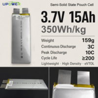 Batterie semi-solide ULi 3.7V 15Ah 350Wh/Kg pour drone, batterie de drone FPV 15000mah, batterie de drone 6s avec prise