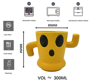 การออกแบบและผลิตแก้วเซรามิก3D ตามภาพของลูกค้าสำหรับถ้วยเซรามิกน่ารักและถ้วยชา - Product Image 3