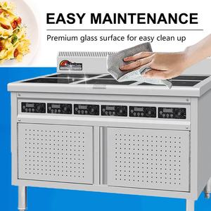 مواقد طباخ حثي صناعي 4 6 5 كيلو وات مجموعة طبخ كهربائية تجارية قائمة بذاتها مع كابينة - Product Image 4