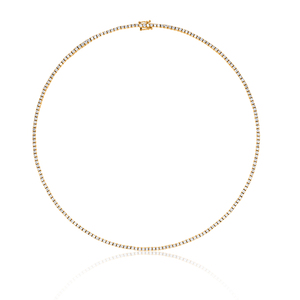 18K White/Rose/Yellow Gold Lab Diamond Tennis <b>Necklace</b> - Product Image 6