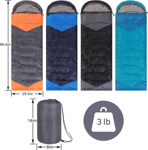 NPOT 3 Use Saco de dormir, Caminhadas e Camping Saco de dormir Indoor & Outdoor Seasons Sacos de dormir, poliéster algodão impermeável