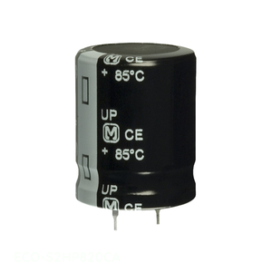 Condensateur Original ECO-S2HP820CA 82 µF traversant, en aluminium, 82 µF 20% 500V SNAP TH - Product Image 1