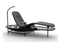 Chaise longue en bois de style nordique moderne avec housse amovible pour salon et salle à manger