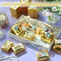 Boîtes à savon pour emballages faits maison, mini-boîtes en kraft avec fenêtre pour pâtisserie, bonbons, savon, fabrication de savon, emballage cadeau