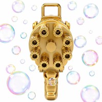 Pistolet à bulles électrique Gatling 8 trous haute performance avec lumières LED pour l'été – Jouet d'extérieur en promotion