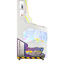 Machine d'arcade de flipper JiSun PopToy, monoplace, à monnayeur, avec distributeur de prix et éclairage LED RGB, machine de divertissement