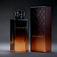 Ventes en gros de flacons de parfum en verre transparent carrés luxueux et colorés sur mesure, boîtes de 50 ml et 100 ml, vaporisateur à pompe pour parfum