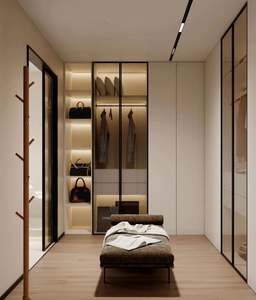 Garde-robe personnalisée pour la maison Chambre à coucher Nouveau style chinois Garde-robe en bois à vendre Rangement et rangement - Product Image 3