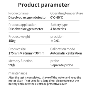Высокое качество AZ-8403 кислородный детектор воды кислородный детектор аквакультуры тестер растворенного кислорода - Product Image 4