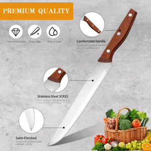 7 "slicing dao, Samurai loạt brisket dao cho thịt cắt với Sapele xử lý, thịt khắc dao cho BBQ brisket gà tây ham - Product Image 3