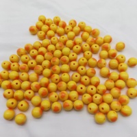 Perles acryliques en plastique multicolores de 12mm, rondes et amples pour la fabrication de bijoux, de bracelets et de colliers