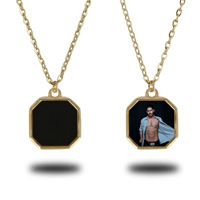Cadeaux pour la Saint-Valentin, collier photo chauffant changeant de couleur, pendentif en acier inoxydable vierge pour la famille, le couple, souvenir