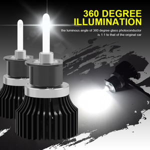 EURS-Ampoule de phare LED H7 en verre de quartz 360 degrés H11 9005 9006 lumière 120W haute puissance 20000LM extrêmement lumineuse 6000 - Product Image 3