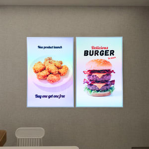 Verre trempé LED dessin rvb boîte à lumière panneau publicitaire lumineux affiche Illustration plat panneau d'affichage affichage mural - Product Image 3